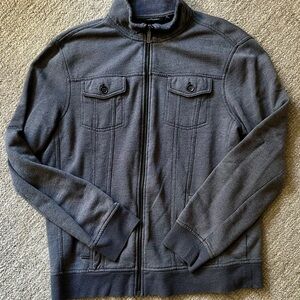 Marc Anthony Charcoal Zip-Up Sweater